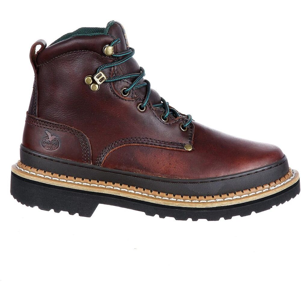 GEORGIA BOOT Men's 6" Georgia Giant Soft Toe Work Boot Soggy Brown G6274 Sz 7.5W